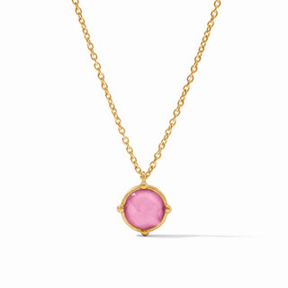 Honeybee Solitaire Necklace - Iridescent Tourmaline Pink
