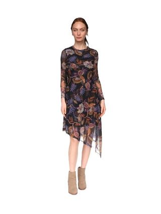 Shelly Asymetric Mesh Dress - Ginnie