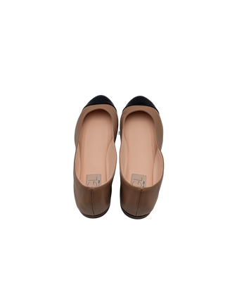 Milly Bicolor Flat - Nero/Cocoa