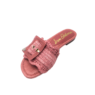 Bambi Raffia Sandal - Dark Rose