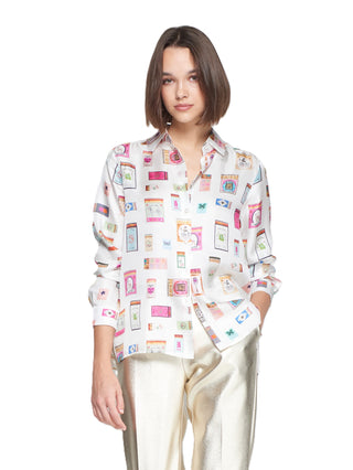 Matchbox Print Shirt - White