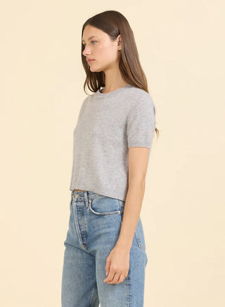 Kadri Cashmere Tee - Heather Grey