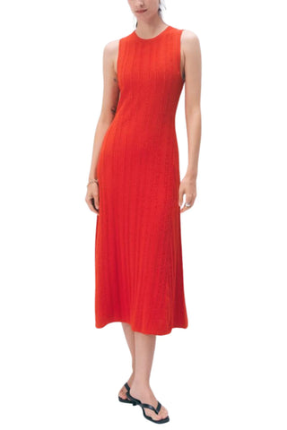 Linen Blend Dress - Poppy Rouge