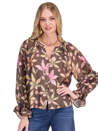 Buttons Peasant Top
