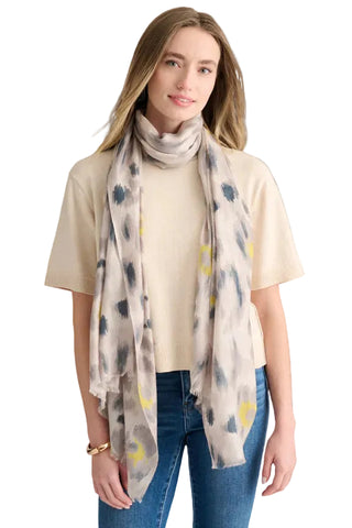 Kinross Painted Leopard Print Scarf - Agate Multi