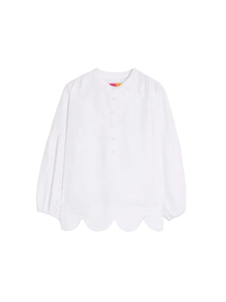 Vilagallo Scalloped Blouse White