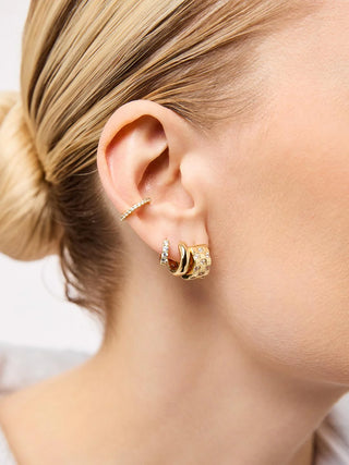 Giulia Bold Huggie Hoops - Gold