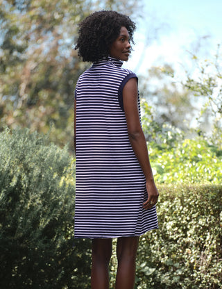 Mini Lily Polo Dress - Yacht Stripe