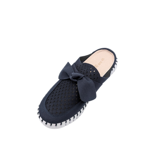 Tulip Bow Mule - Dark Indigo