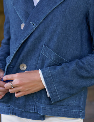 Frank and Eileen Cropped English Peacoat - 1981 Wash