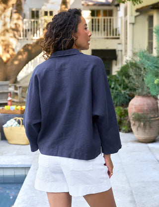 Frank &amp; Eileen Popover Shirt - Navy&nbsp;