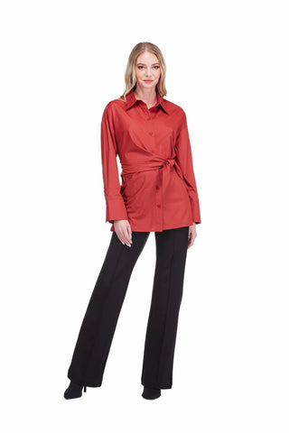 Jade Wrap Tunic - Wine