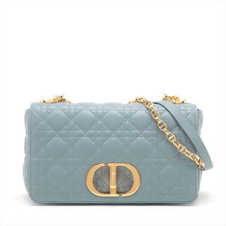 Dior Cloud Blue Medium Caro Chain Shoulder Bag