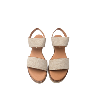 Neveah Wedge - Beige/Beige