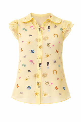Martel Flutter Slv Blouse - Lucky Star