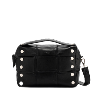 Evan Crossbody Medium - Black Weave Silver