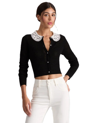 Carson Cardigan With Collar- Black