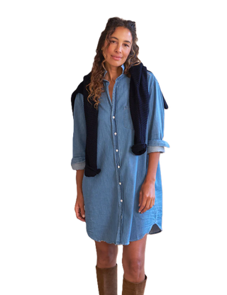 Mary Classic Shirtdress - Vintage Stonewashed Indigo