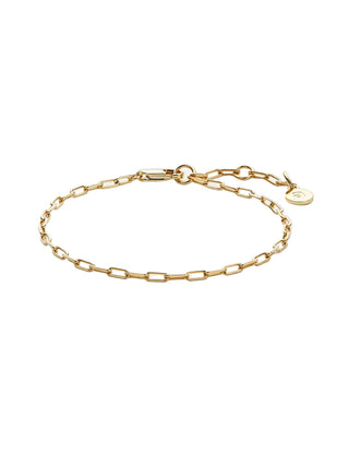 Poetry Slim Link Chain Bracelet - Gold