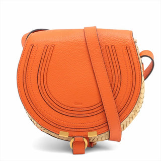 Chloe Orange Marcy Basket Small Crossbody