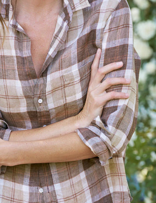 Frank and Eileen Relaxed Button-up Shirt - Brown Plaid
