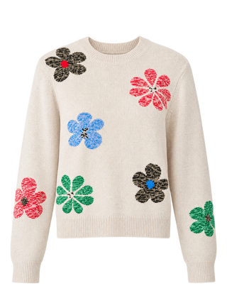 Jumper 1234 Twisted Floral Crew - Brazillian Sand Multi