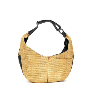 Hammitt Tom Zip Med - Noir Smooth Raffia Gun Metal