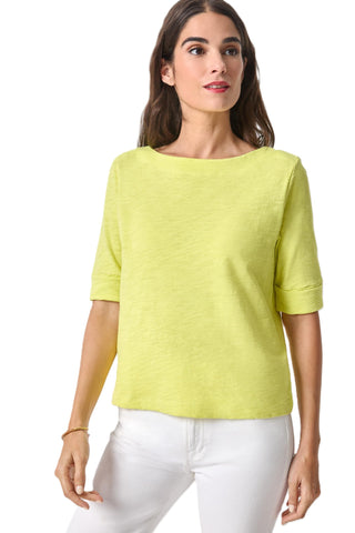Lilla P Cuffed Sleeve Boatneck - Limeade
