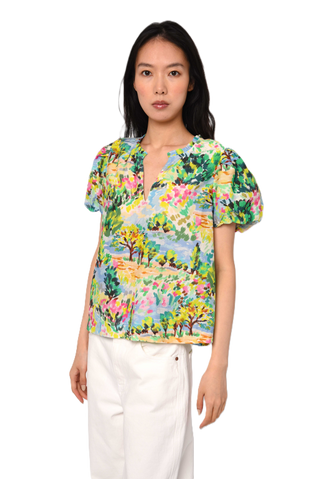 Lia Top - Giverny Garden Print
