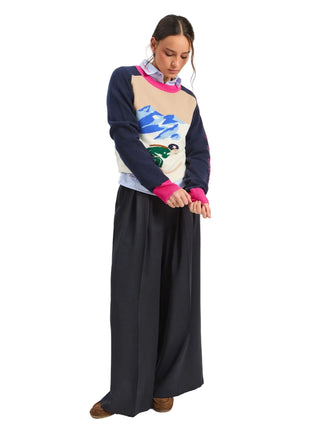 Vialgallo Sweater Ski Scene