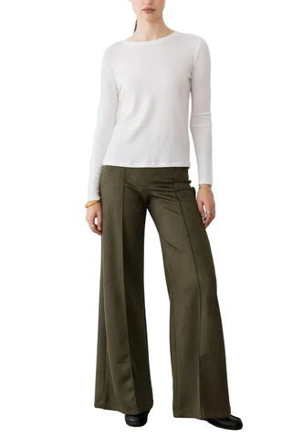 Ripley Rader Suede Wide Leg Pant - Olive