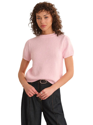 525 America Banks Rolled Ege Sweater Tee- Ballet Slipper