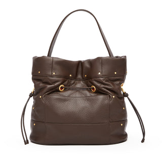 Gianna Large - Quilted Espresso/Brushed Gold
