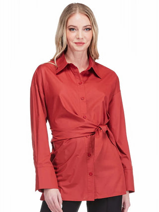 Jade Wrap Tunic - Wine