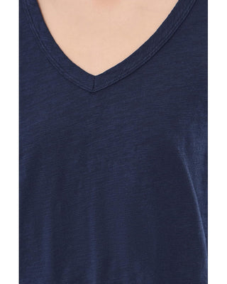 Mododoc 3/4 Sleeve VNeck W/ Curve Hem - Vibrant Navy