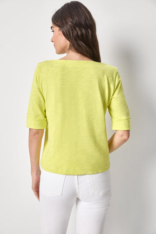 Lilla P Cuffed Sleeve Boatneck - Limeade