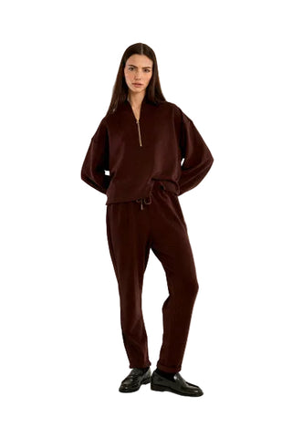 Molly Bracken Ladies Knitted Pants - Chocolate