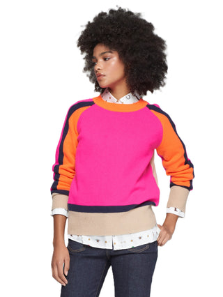 Colorblock Sweater - Pink/Orange