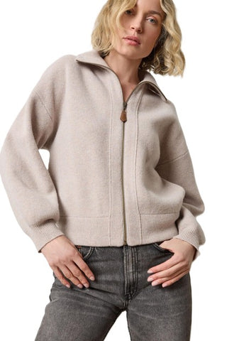Zip Front Bomber - Quartz