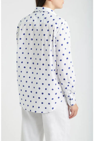 Frank and Eileen Relaxed Button - Up Shirt - Large Blue Dots