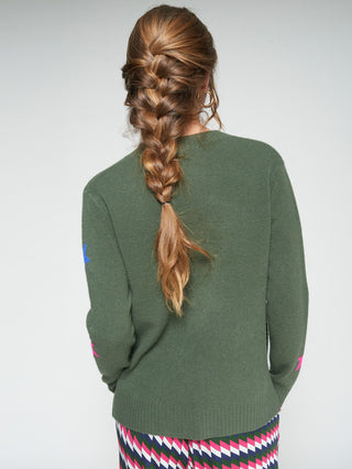 Alina Stars Cardigan - Green Multi