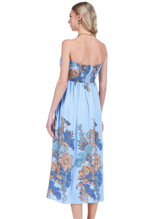 Joy Joy Gathers Tube Dress - Antique Blossom