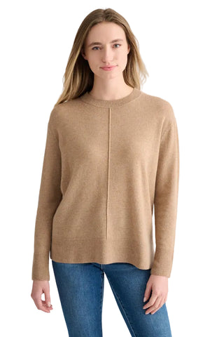 Kinross Hi Low Seamed Crew - Scotch