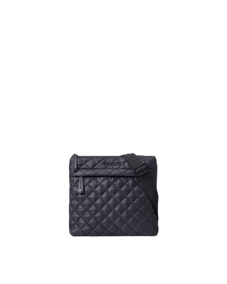 Metro Flat Crossbody - Black