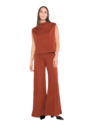Scuba Wide Leg Pant - Rust