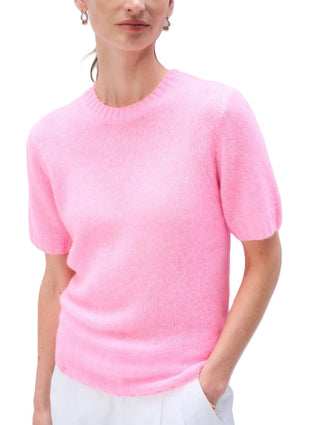 Featherweight Cashmere T-Shirt - Pink Buds