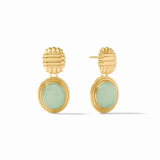 Portofino Stone Earrings - Aqua Jade