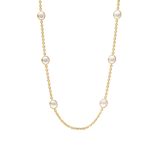 Laguna Stone Station Necklace - Pearl