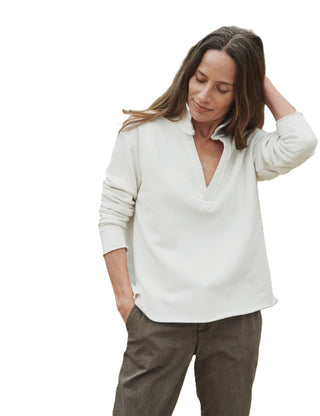 Patrick Popover Henley - Vintage White