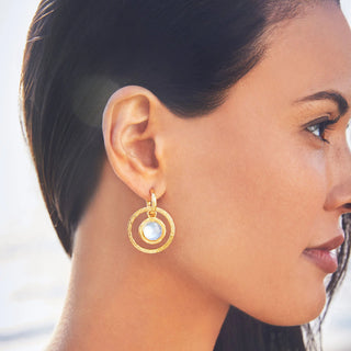 Julie Vos Astor 6-in-1 Charm Earring - Iridescent Clear Crystal